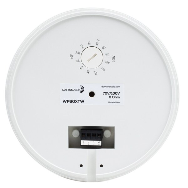 Main product image for Dayton Audio 6-1/2" Pendant/Landscape Speaker 70V/100V/8 Ohm White WP60XTW310-095